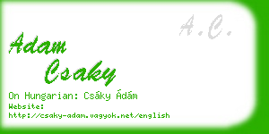 adam csaky business card