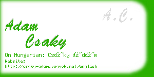 adam csaky business card